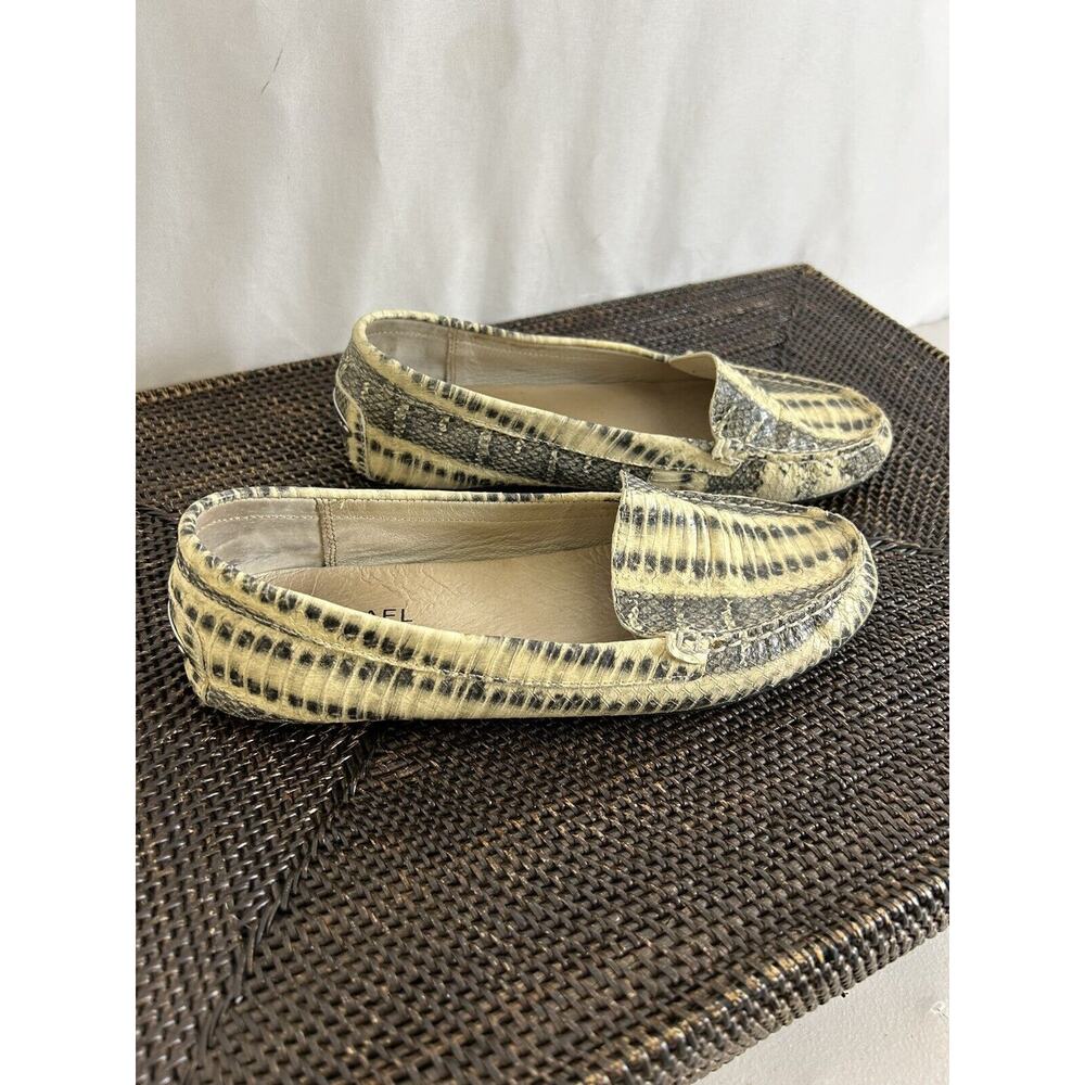 Michael Kors Loafer Moccasin Daisy Snakeskin Python Leather Women's Size 8M